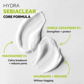 SVR Sebiaclear Hydra pump dispensing product illustrating easy application