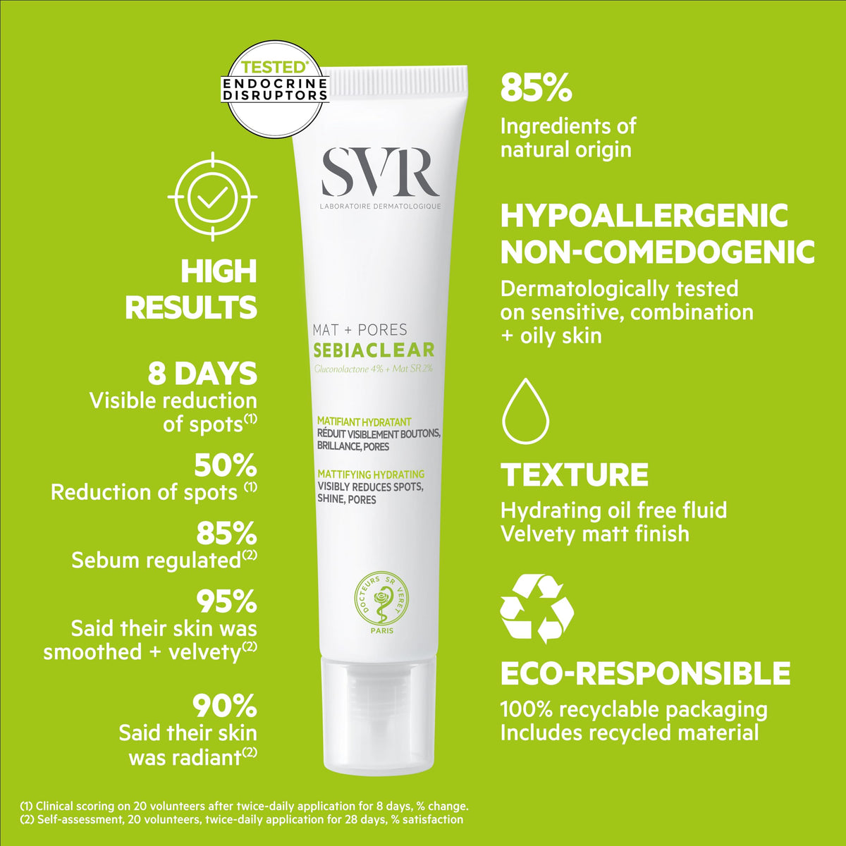 SVR product label and ingredient list highlighting PHA and niacinamide