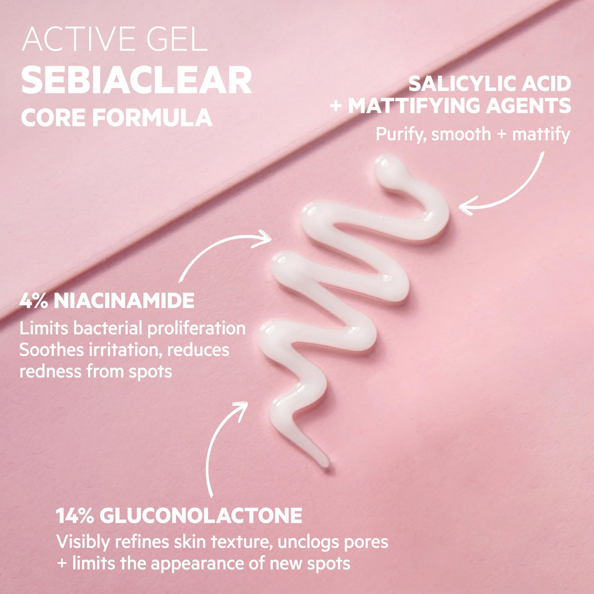 SVR Sebiaclear gel-cream texture on fingertip providing lightweight hydration