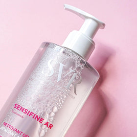 SVR micellar water pouring to show lightweight texture and hydration