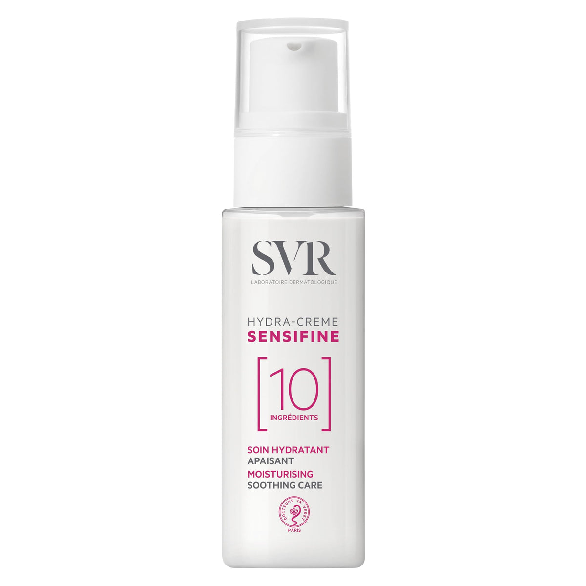 SVR front packaging showing Sensifine Hydra Cream tube and calming design benefits skin comfort