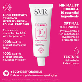 SVR product beside ruler showing 1.3 fl oz compact travel-friendly size