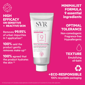 SVR product next to a hand for scale illustrating compact 3.5 fl.oz travel-friendly size