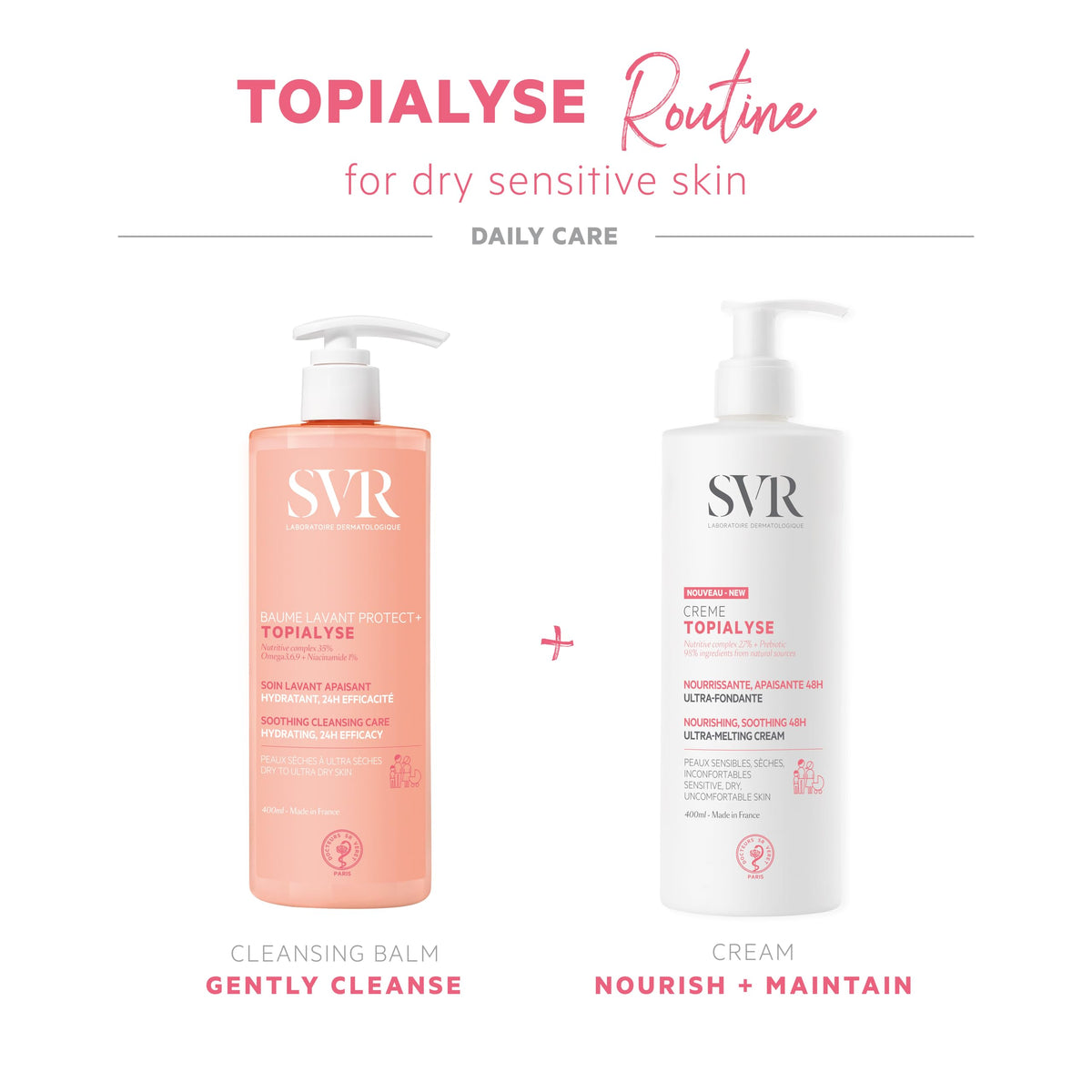 SVR Topialyse with shea and coconut visuals highlighting nourishing natural ingredients