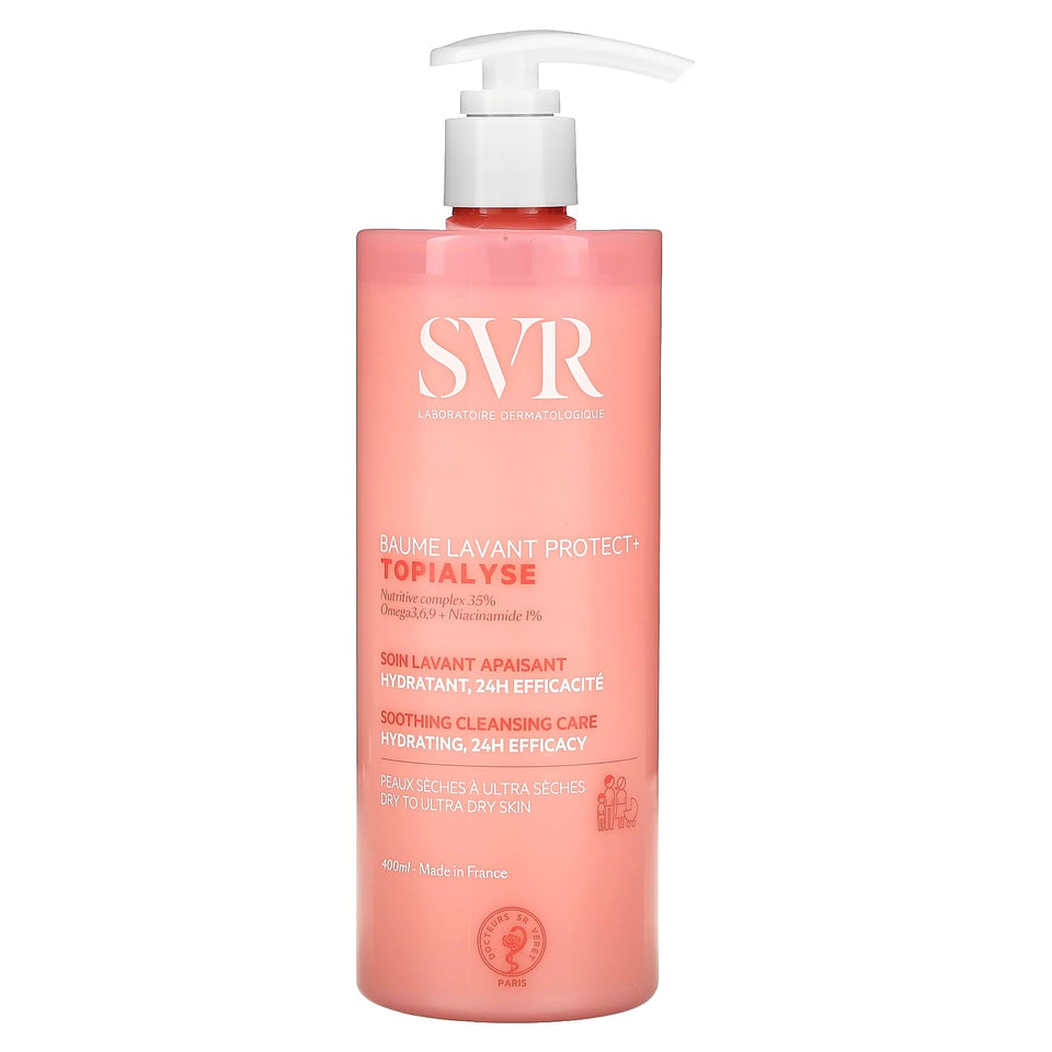 SVR Topialyse front packaging showing 13.5 fl oz tube and product name for gentle cleansing