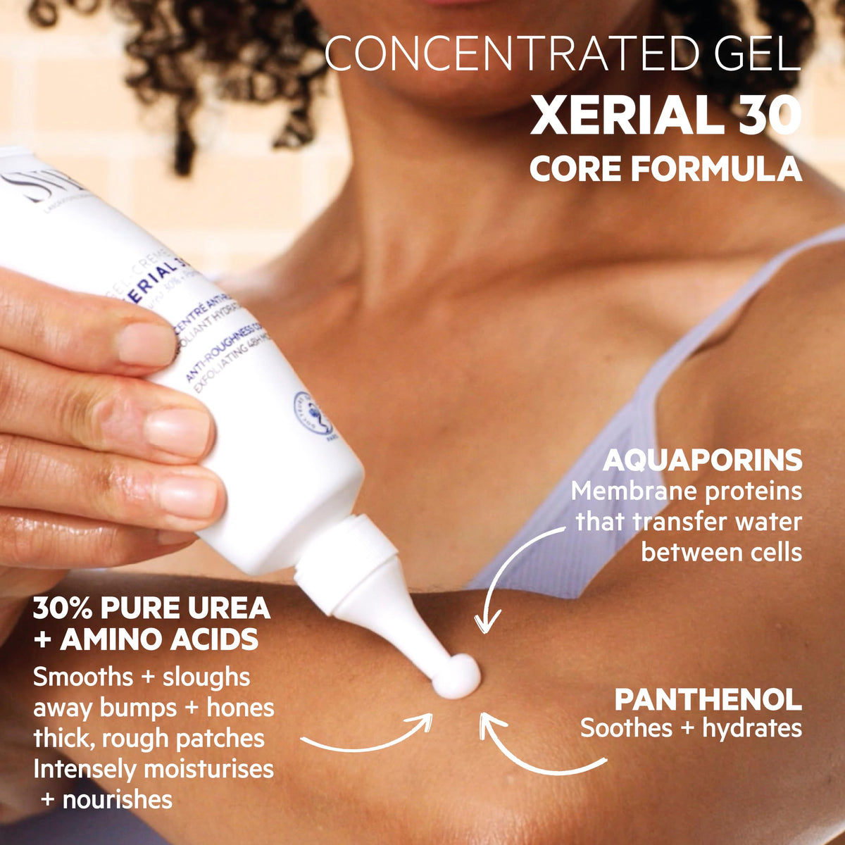 SVR XERIAL 30 tube in hand illustrating compact 2.5 fl.oz size for targeted use