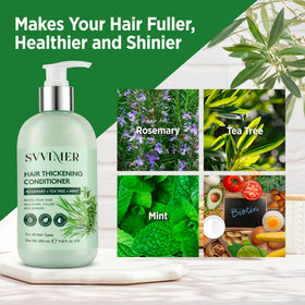 Svvimer bottle label close-up highlighting rosemary and biotin benefits