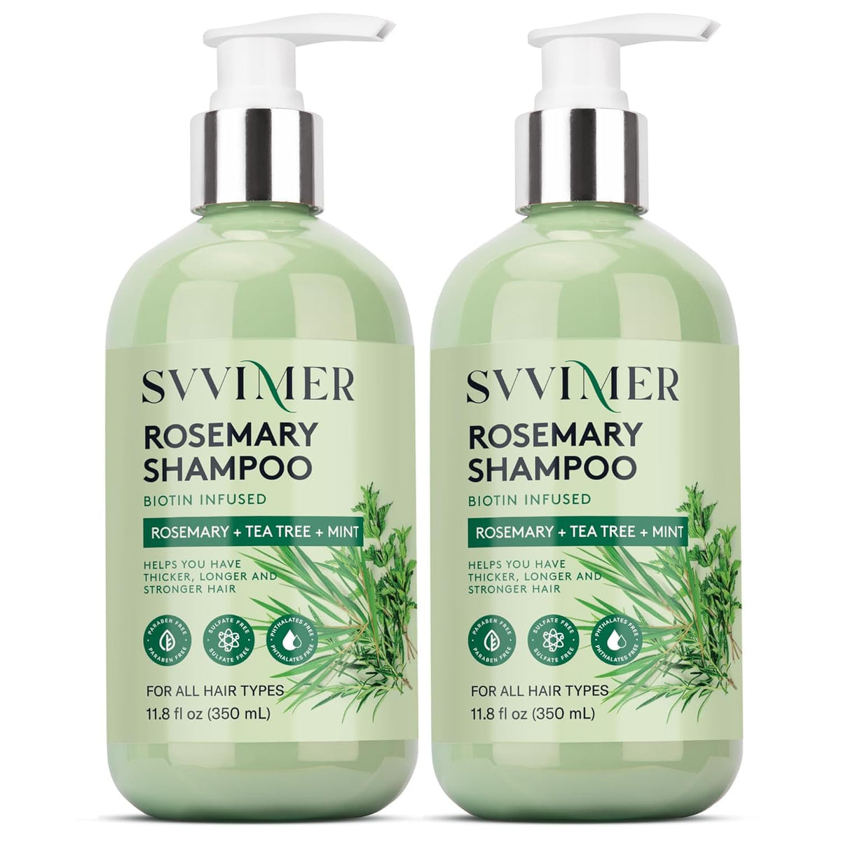 Svvimer bottle front view showing label and volumizing benefit