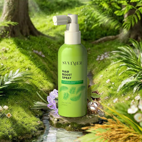 Svvimer bottle next to hand showing 2.7 fl oz size and portability