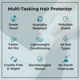 SWAIR application demo towel-drying hair to remove oil and refresh strands
