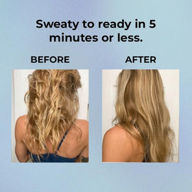 SWAIR towel-dry demonstration removing dirt for refreshed hair