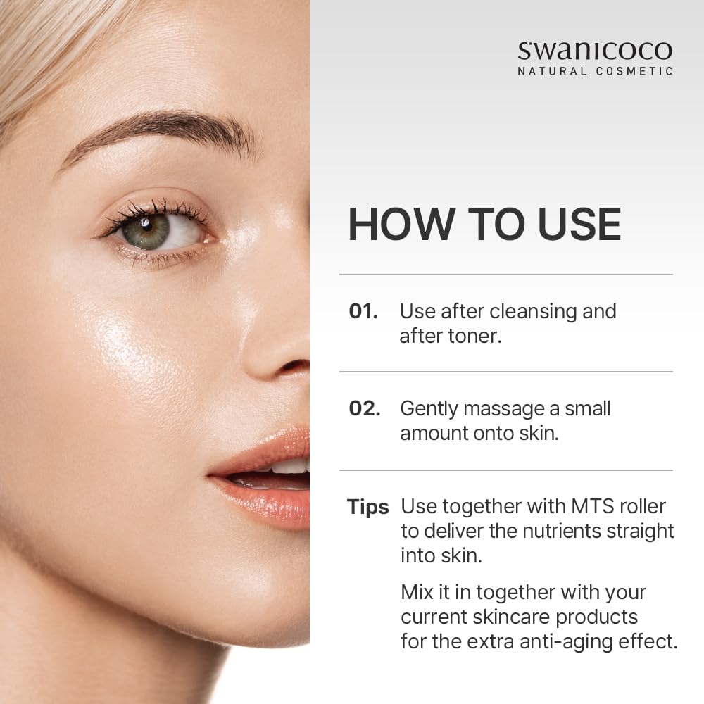SWANICOCO ampoule in beach bag conveys travel-friendly skincare hydration