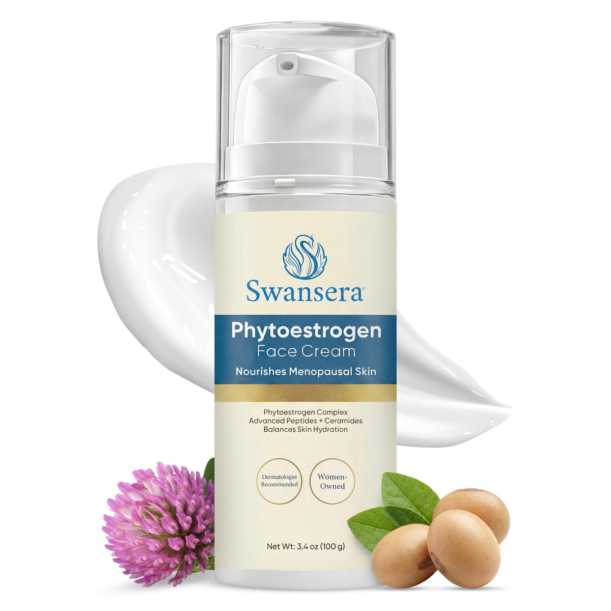 Swansera jar front packaging showing clean design and product benefit