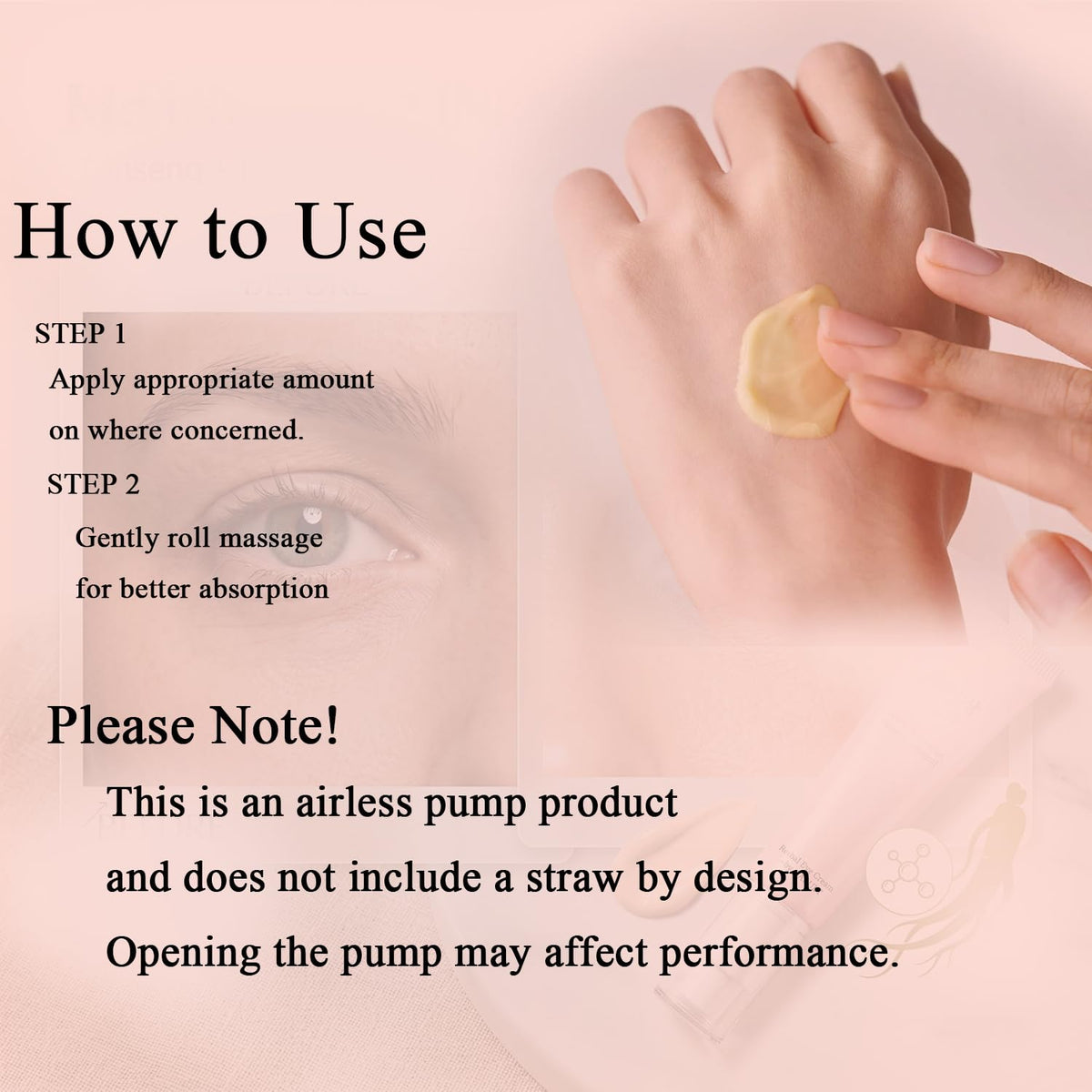 Swatia Revive texture close-up showing lightweight creamy serum for quick absorption