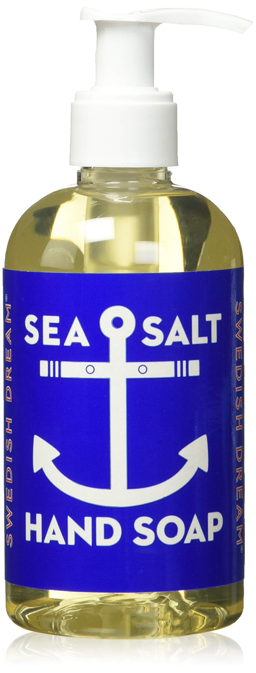 Swedish Dream front packaging showing clear bottle and sea salt label, highlighting clean design