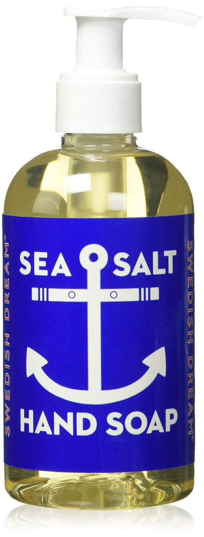 Swedish Dream front packaging showing clear bottle and sea salt label, highlighting clean design