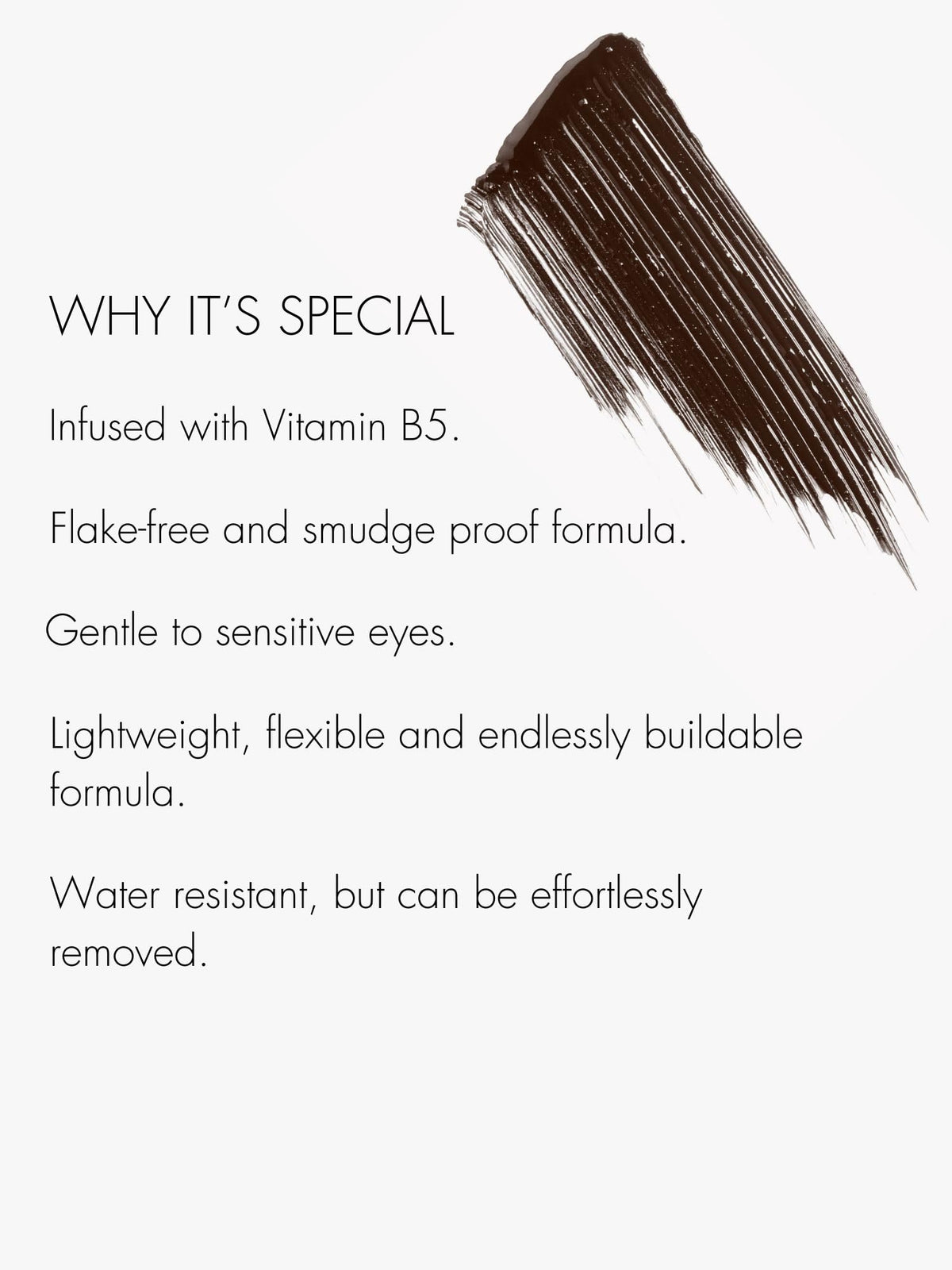SWEED mascara before and after lashes showing visible lift and length