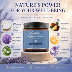 Sweet Bee Magnesium being applied to feet for a soothing nightly routine
