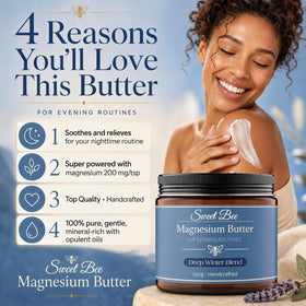 Sweet Bee Magnesium butter open texture demonstrating easy absorption benefit
