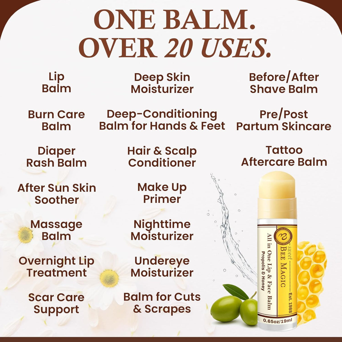 Sweet Bee Naturals tube in purse for on-the-go lip protection
