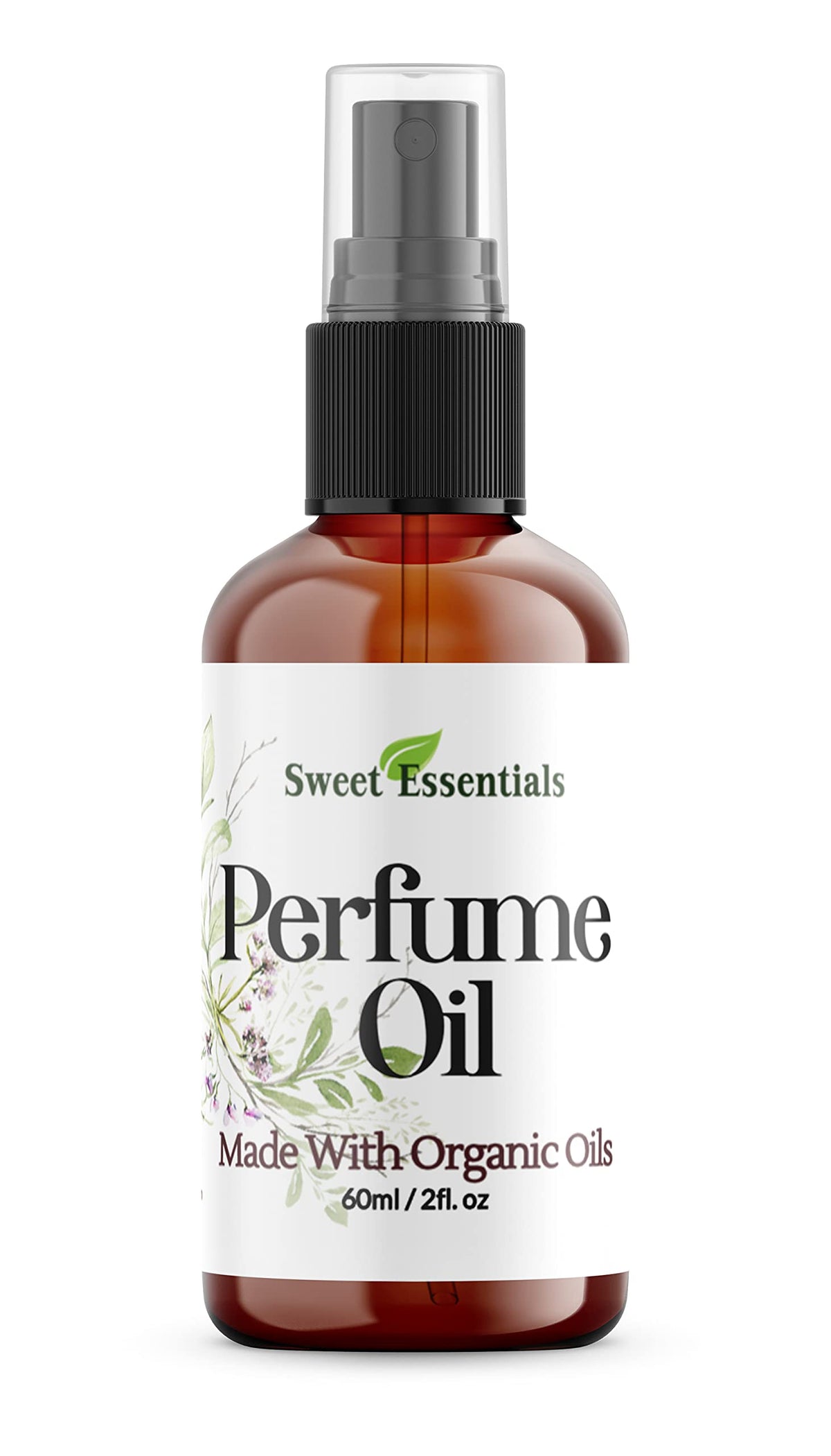 Sweet Essentials front packaging showing 2oz bottle and elegant label benefits