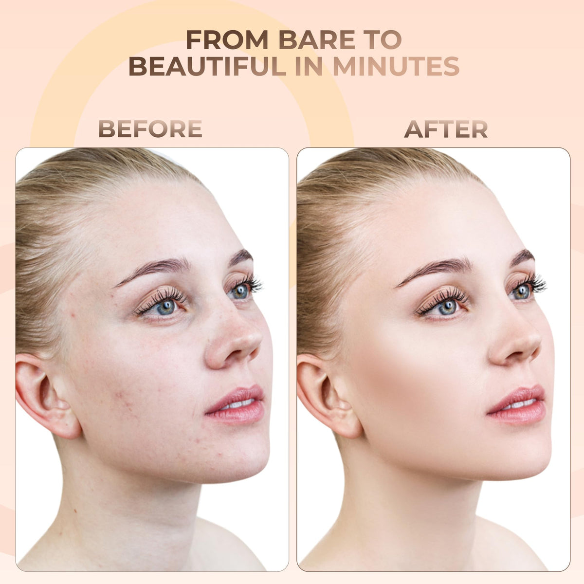 Sweet Face Minerals brush applying foundation on skin for even application