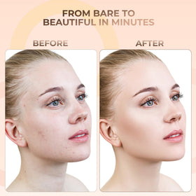 Sweet Face Minerals brush applying foundation on skin for even application