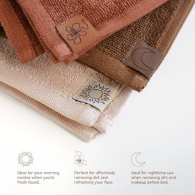 SWEET JULY cotton texture closeup showing soft absorbent fibers for gentle cleansing
