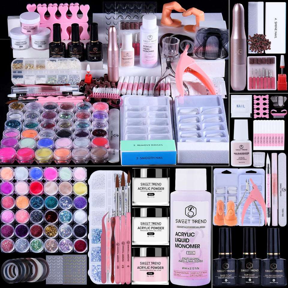 SWEET TREND front packaging showing full beginner acrylic kit benefits