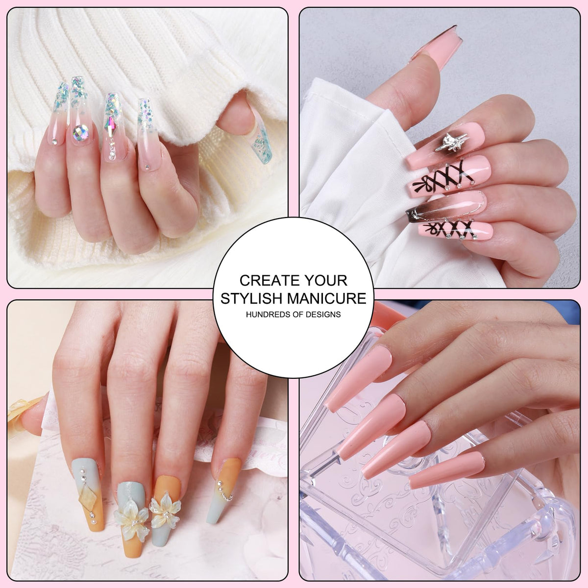SWEET TREND lifestyle shot of manicure in progress showing professional results