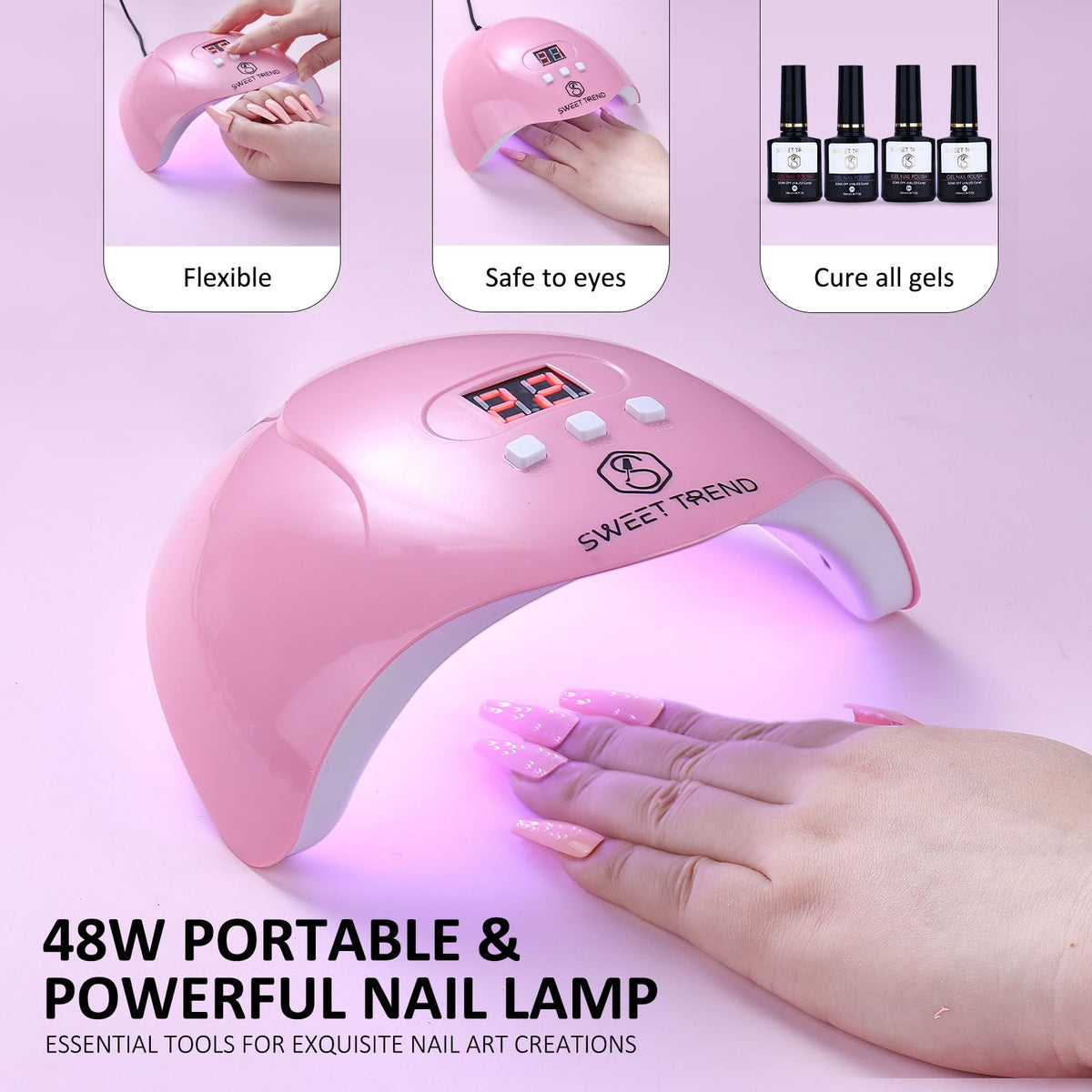 SWEET TREND nail drill with bits and sanding bands for precise shaping