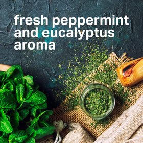 Sweet Vibes peppermint and eucalyptus ingredients highlighting soothing scent