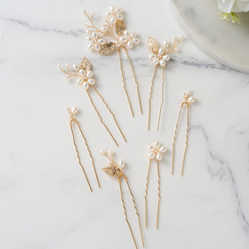 SWEETV hair pins in bridal updo demonstrating secure hold and elegant finish