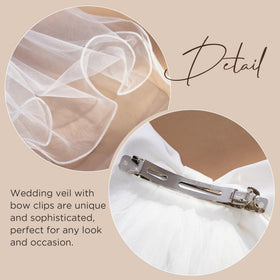 SWEETV on model in half-up hairstyle showing wearable bridal styling benefit
