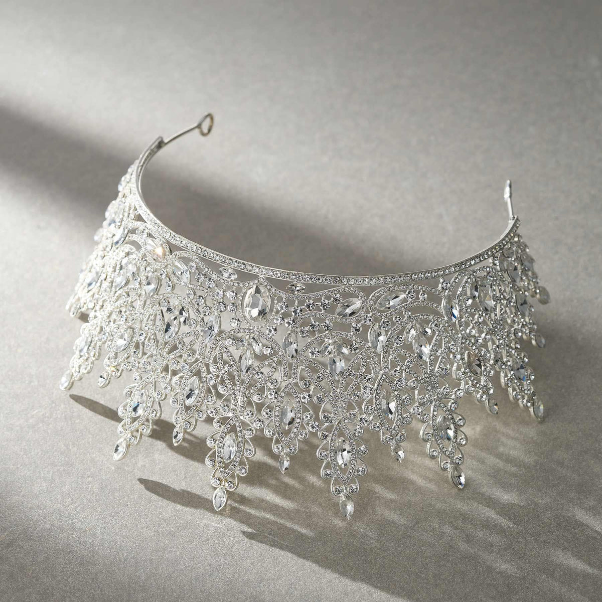 SWEETV tiara next to ruler showing exact diameter and wear scale