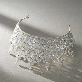 SWEETV tiara next to ruler showing exact diameter and wear scale