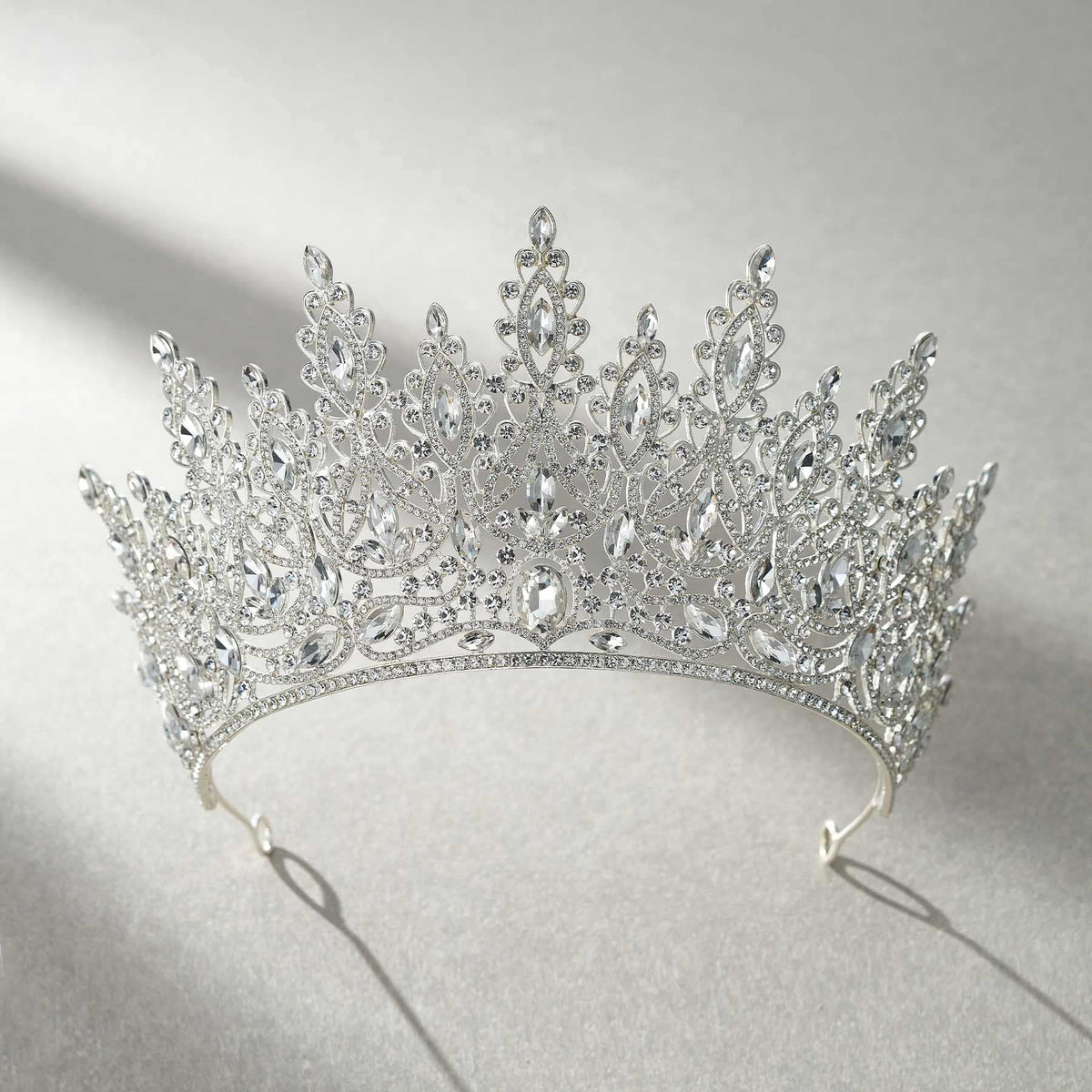 SWEETV crown paired with veil displaying wedding-ready coordination