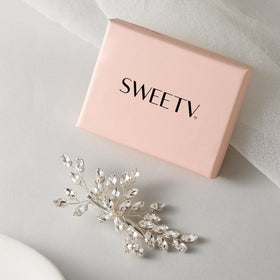 SWEETV worn by bride enhancing wedding hairstyle instantly