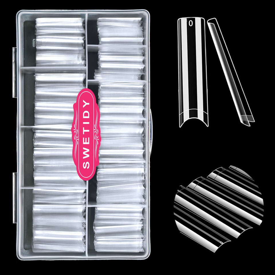 SWETIDY front packaging of 500 clear XXL tips showing quantity and benefit