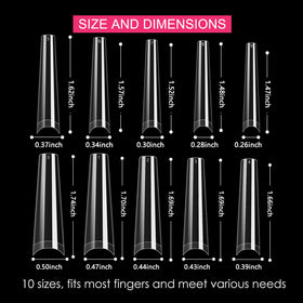 SWETIDY display of ten sizes lined up, quick size matching benefit