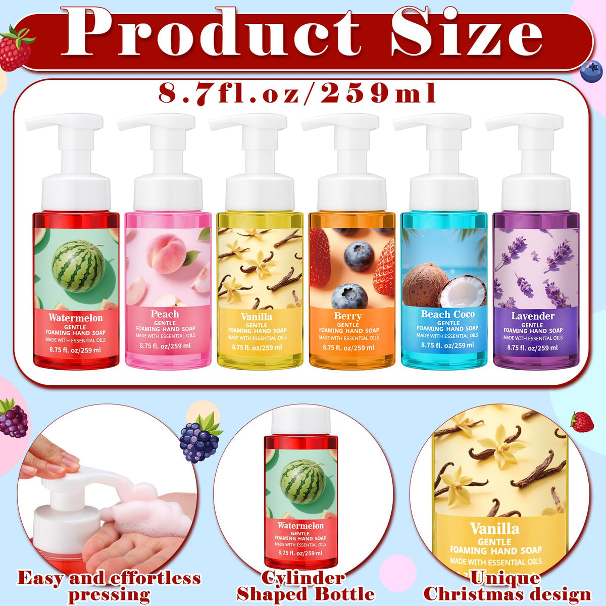 Swiffen foam on hand demonstrating rich lather and gentle cleansing benefit
