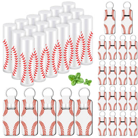 Swiffen front packaging showing 18 baseball lip balm sets for easy distribution