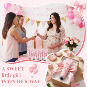 Swiffen hand cream displayed at a baby shower to elevate party presentation benefit