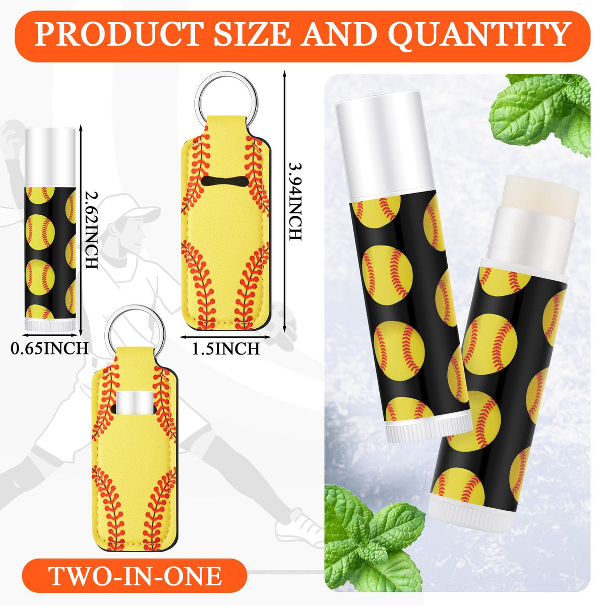Swiffen mint lip balm tube close-up highlighting smooth texture and compact portability