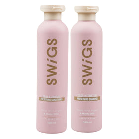 swigs front packaging showing bottles and branding, highlights professional care