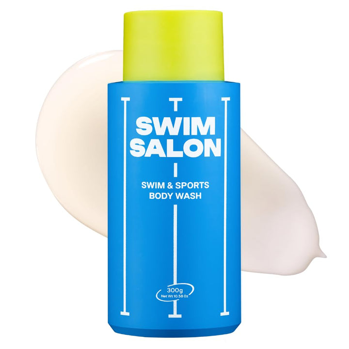 SWIM SALON front packaging showing bottle and label benefits