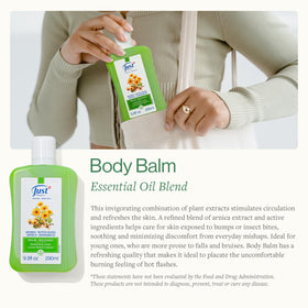 SwissJust close-up of balm texture displaying smooth absorbent cream