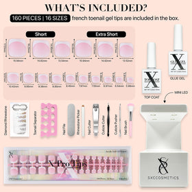 SXC kit contents with tools and adhesive for quick at-home application
