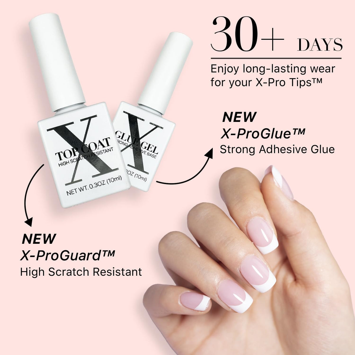 SXC five pink styles laid flat illustrating variety and instant salon look