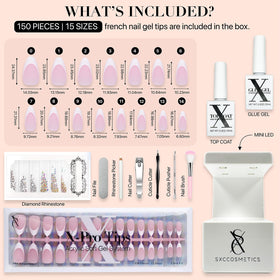 SXC five pink French styles laid out to compare color and design